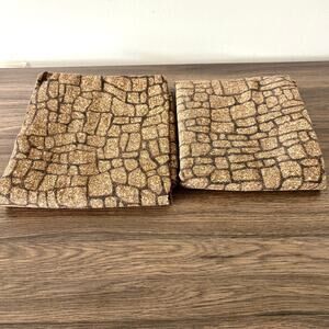 Crocodile Print Brown Pillowcases - 32 x 26 Inches - Pack of 2